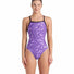 Arena Womens Escape Lightdrop Back Swimsuit - Black/Team Purple
