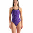 Arena Womens Fireflow Lightdrop Back Swimsuit - Black/Team Purple