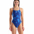 Arena Womens Geometry Booster Back Swimsuit - Multi Navy/Royal