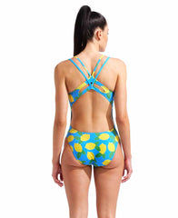 Arena Womens Lemons Lace Plus Back Swimsuit - Turquoise/Multi | Allens Of Kingsbury