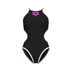 Arena Womens One Biglogo One Piece Swimsuit - Black/White | Allens Of Kingsbury