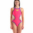 Arena Womens One Biglogo One Piece Swimsuit - Shocking Pink/Blue River