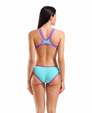 Arena Womens One Biglogo One Piece Swimsuit - Water/Purple | Allens Of Kingsbury