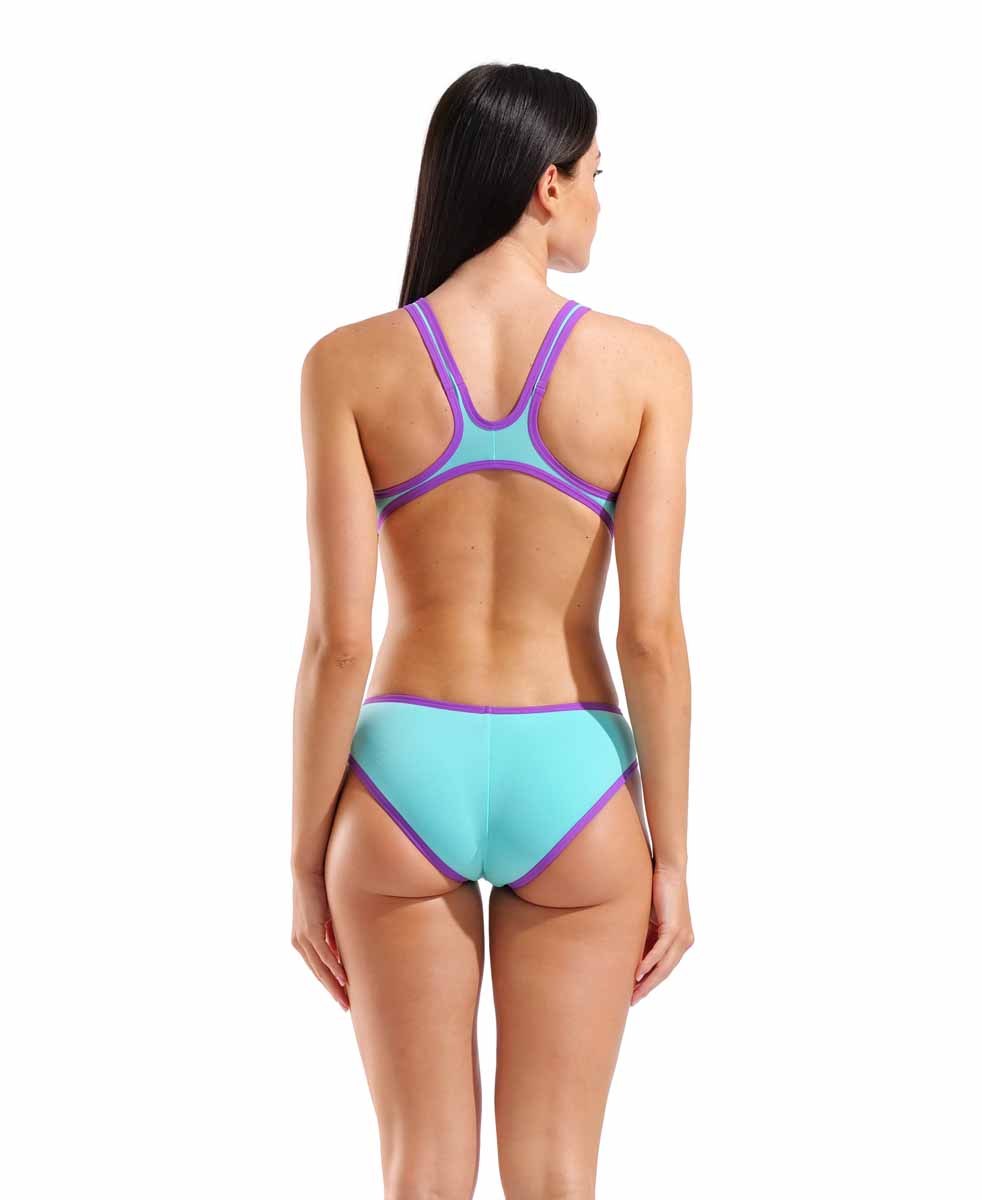 Arena Womens One Biglogo One Piece Swimsuit - Water/Purple | Allens Of Kingsbury