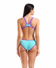 Arena Womens One Biglogo One Piece Swimsuit - Water/Purple | Allens Of Kingsbury