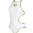Arena Womens One Biglogo Swimsuit - White/Gold