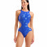 Arena Womens One Graphic Swimsuit - Neon Blue