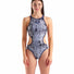 Arena Womens One Lacquer One Piece Swimsuit - Multi White/Navy