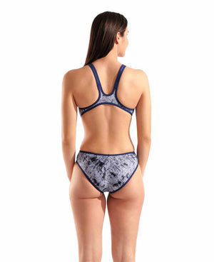 Arena Womens One Lacquer One Piece Swimsuit - Multi White/Navy | Allens Of Kingsbury