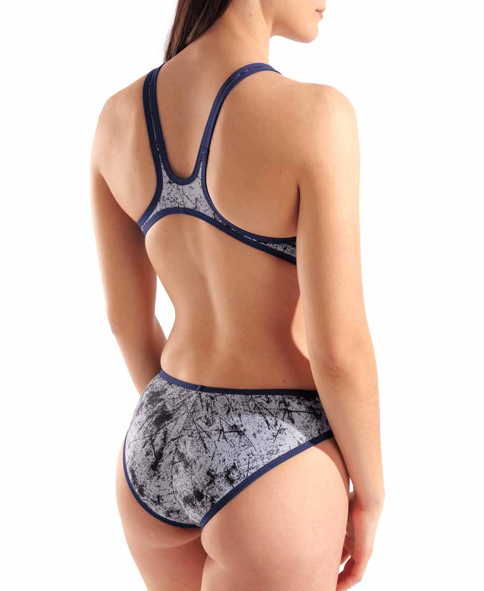 Arena Womens One Lacquer One Piece Swimsuit - Multi White/Navy | Allens Of Kingsbury