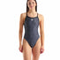 Arena Womens Pebbles X Criss Cross Back Swimsuit - Multi Black/Black