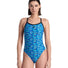 Arena Womens Pool Tiles Challenge Back Swimsuit - Blue/Multi