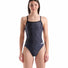 Arena Womens Snakeskin Challenge Back Swimsuit - Black/Team Black