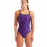 Arena Womens Snakeskin Lightdrop Back Swimsuit - Black/Team Purple