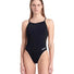 Arena Womens Solid Lace Back Swimsuit - Black