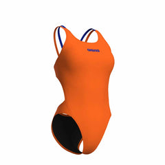 Arena Womens Solid Swim Tech Multi Back Swimsuit - Orange/Blue | Allens Of Kingsbury
