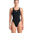 Arena Womens Solid Tech Back Swimsuit - Black/White