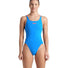 Arena Womens Solid Tech Back Swimsuit - Blue River/Bright Coral
