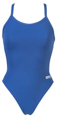 Blue Arena Women's Team Challenge Solid Swimsuit for women, featuring a sleek, one-piece design with athletic fit for swim training.