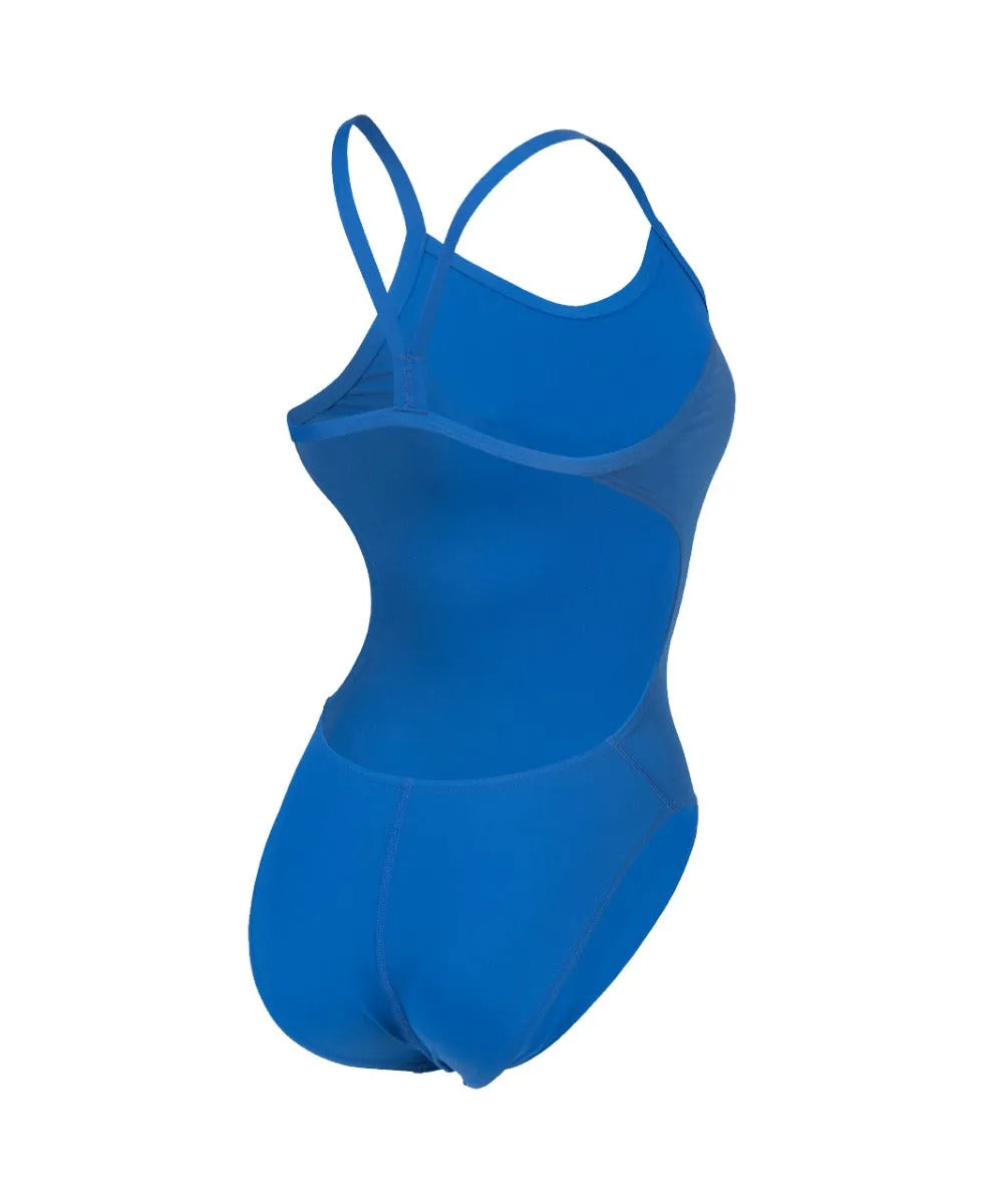 Blue Arena Women's Team Challenge Solid Swimsuit, sleek and fitted swimwear designed for competitive swimming and training.