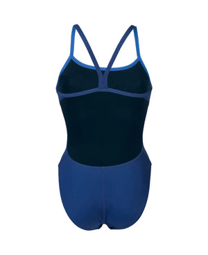 Navy Arena Women's Team Challenge solid swimsuit with scoop neckline and racerback, designed for competitive swimming.