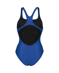 Blue Arena Women's Team Swim Pro Solid Swimsuit, close-up of the sleek, supportive swimwear designed for competitive swimming.