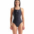 Arena Womens Ribbed Swim Pro Back Swimsuit - Black Multi