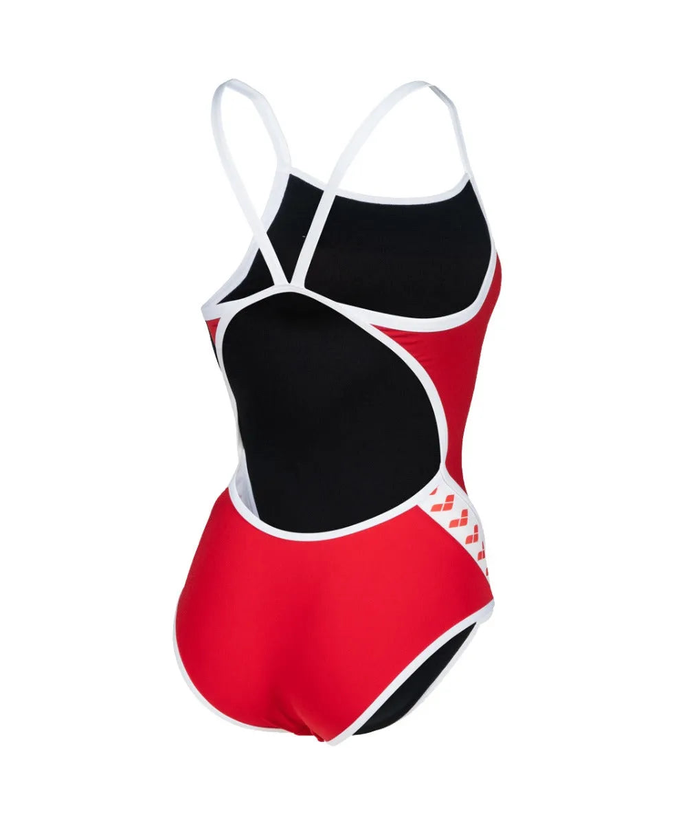 Red Arena Women's Icon Super Fly swimsuit with sleek design, ideal for competitive swimming and training.