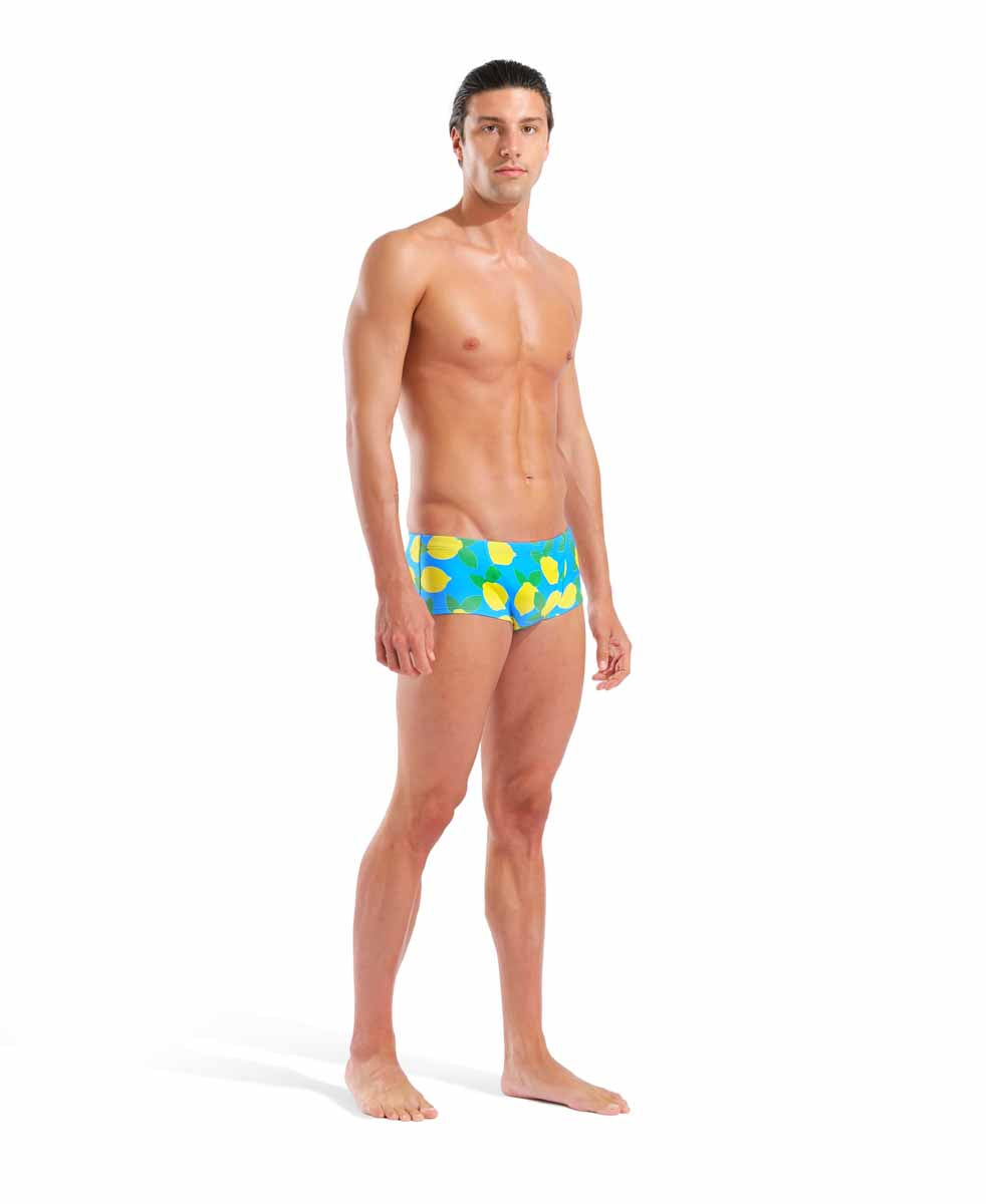 Arena Mens Lemons Low Waist Swim Short - Turquoise/Multi | Allens Of Kingsbury