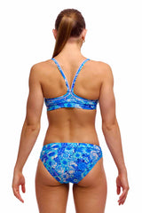 Funkita Ladies Bloom Shakalaka Sports Top - Blue/White | Allens Of Kingsbury