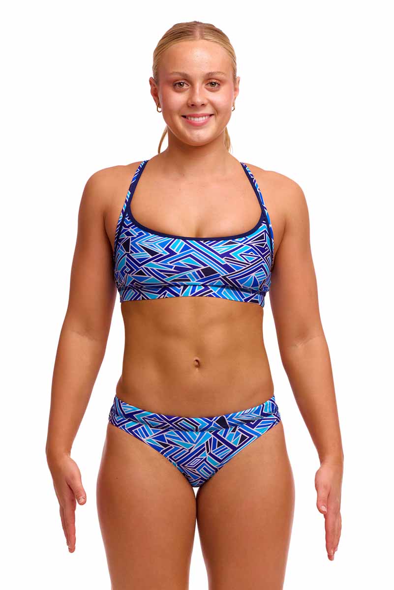 Funkita Ladies Blue Bits Sports Top - Blue | Allens Of Kingsbury