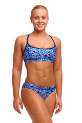 Funkita Ladies Blue Bits Sports Top - Blue | Allens Of Kingsbury