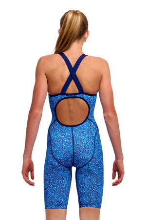 Funkita Girls Pebble Beach Fast Legs One Piece - Blue | Allens Of Kingsbury