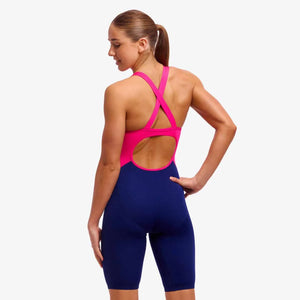 Funkita Girls Tidal Blast Fast Training One Piece - Navy/Pink | Allens Of Kingsbury