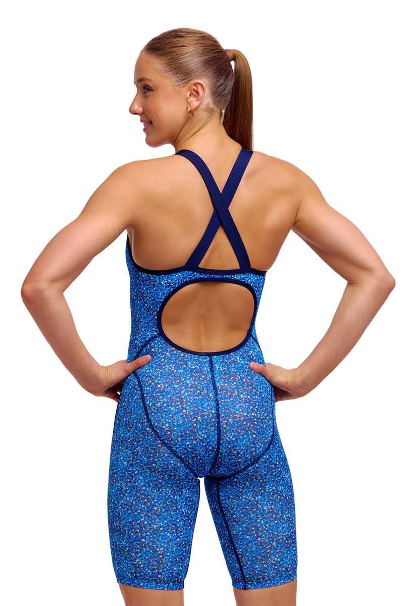 Funkita Ladies Pebble Beach Fast Legs One Piece - Blue | Allens Of Kingsbury