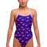 Funkita Girls Flocked Up Diamond Back One Piece Swimsuit - Multi