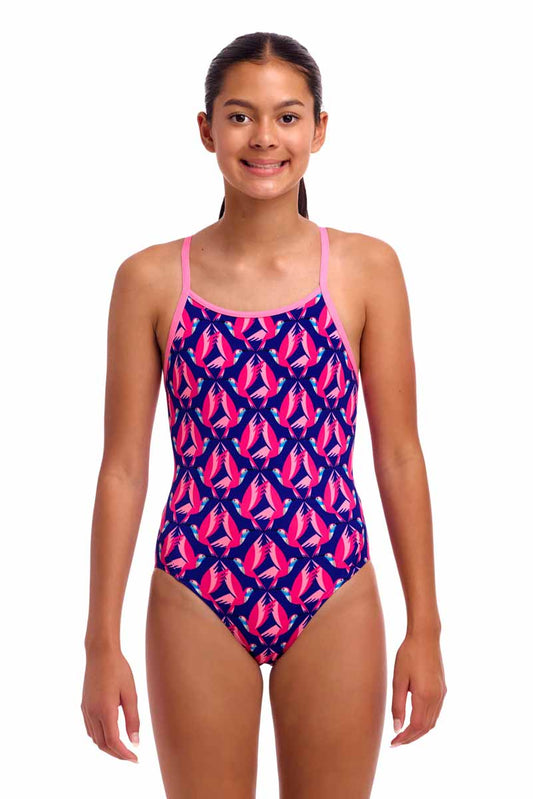 Funkita Girls Ho Hum Diamond Back One Piece Swimsuit - Multi | Allens Of Kingsbury 801