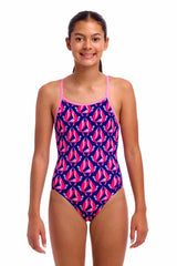 Funkita Girls Ho Hum Diamond Back One Piece Swimsuit - Multi | Allens Of Kingsbury