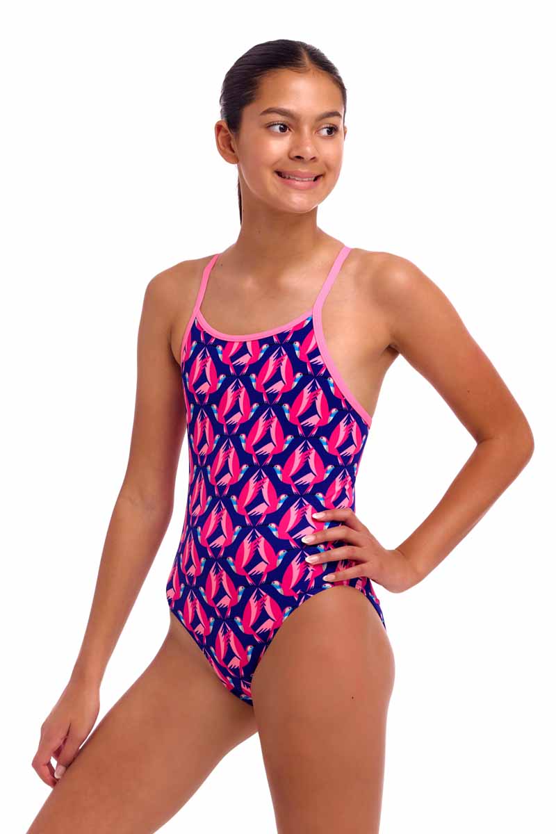 Funkita Girls Ho Hum Diamond Back One Piece Swimsuit - Multi | Allens Of Kingsbury