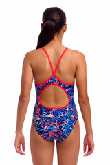 Funkita Girls Mad Cat Diamond Back One Piece Swimsuit - Multi | Allens Of Kingsbury
