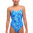 Funkita Girls Bloom Shakalaka Diamond Back One Piece Swimsuit - Blue/White