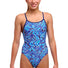 Funkita Girls Blue Bits Diamond Back One Piece Swimsuit - Blue