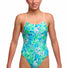 Funkita Girls Green Green Grass Single Strap One Piece Swimsuit - Green/Blue