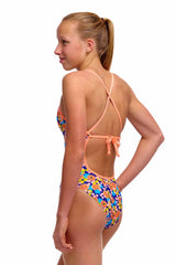 Funkita Girls Killer Flowers Tie Me Tight One Piece Swimsuit - Multi | Allens Of Kingsbury