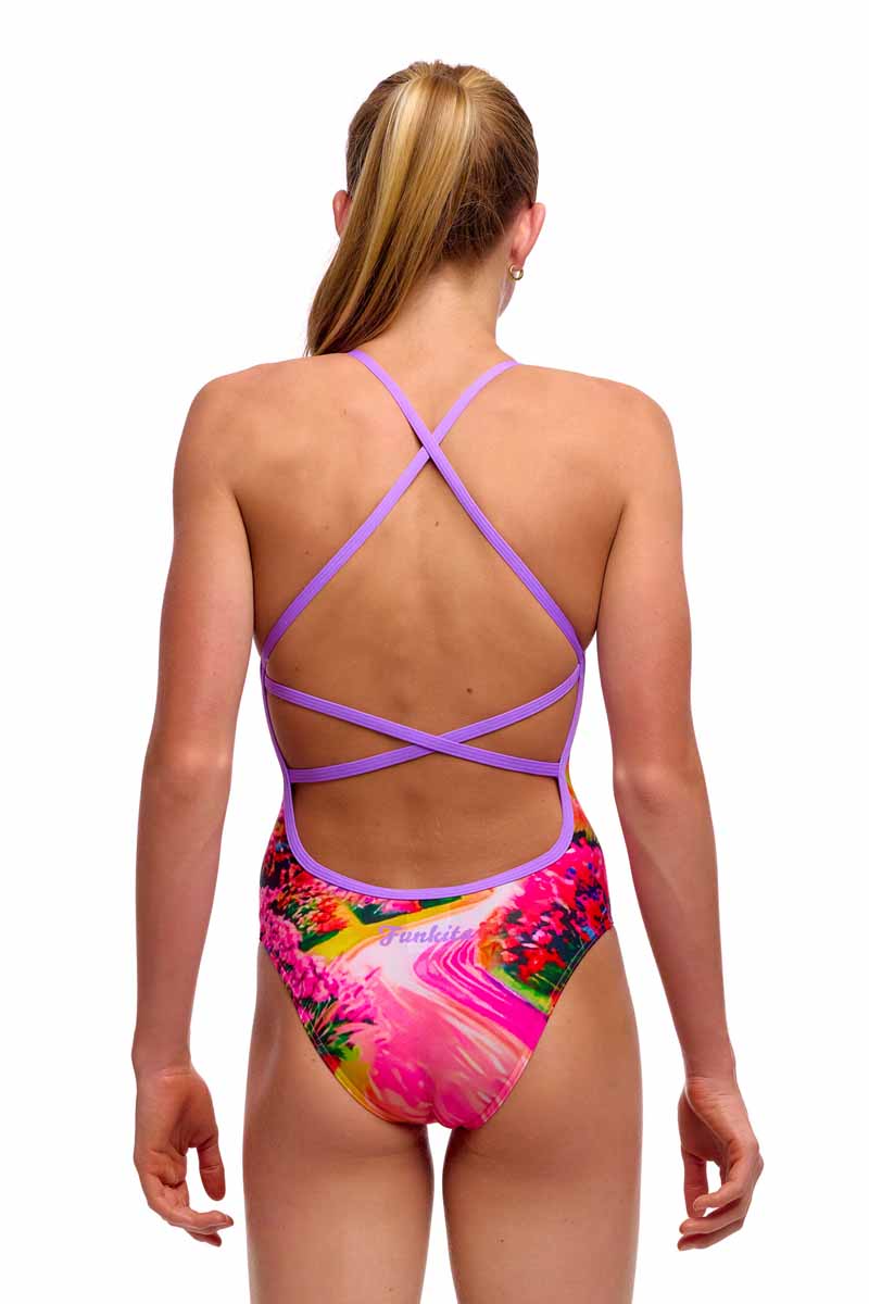 Funkita Girls Meadow Made Strapped In One Piece Swimsuit - Multi | Allens Of Kingsbury