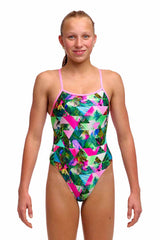 Funkita Girls Sub Lime Single Strap One Piece Swimsuit - Multi | Allens Of Kingsbury