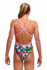 Funkita Girls Sub Lime Single Strap One Piece Swimsuit - Multi | Allens Of Kingsbury