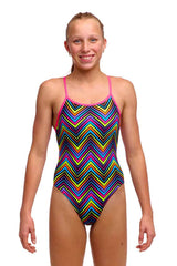 Funkita Girls Up Down Single Strap One Piece Swimsuit - Multi | Allens Of Kingsbury