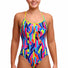 Funkita Ladies Fault Lines Diamond Back One Piece Swimsuit - Multi