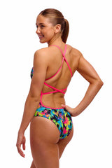 Funkita Ladies Blotchy Babe Strapped In One Piece Swimsuit - Multi | Allens Of Kingsbury